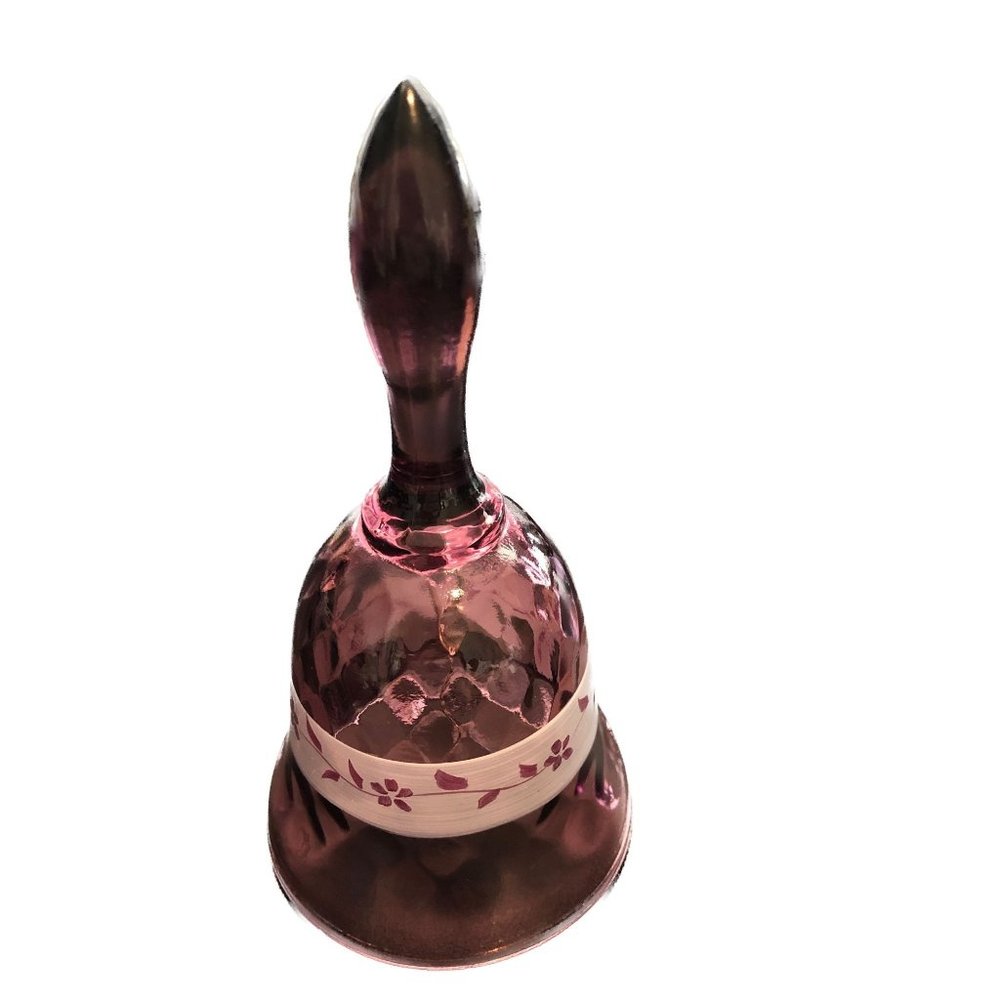 Amethyst Purple Bell signed by P Miller, Hand Painted Vintage MCM - Picture 1 of 6